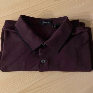 Theory Polo - Maroon size M